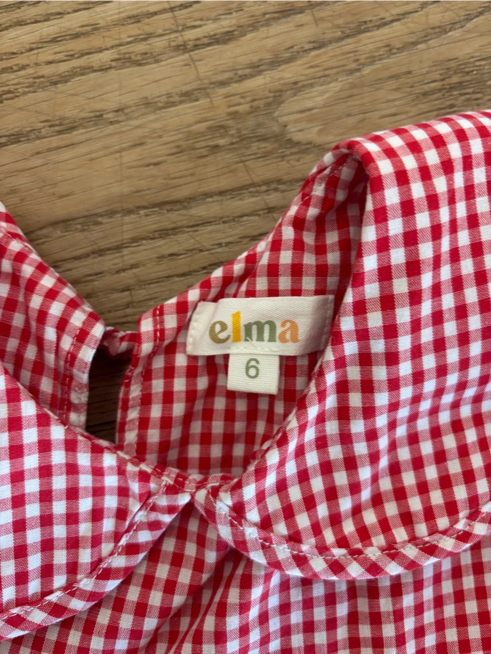 Spilled Milk Elma Girls' Red Gingham Two-Piece Set